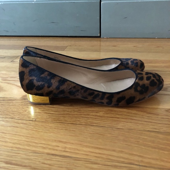 J. Crew Leopard Flats with Gold Heel - Picture 6 of 7
